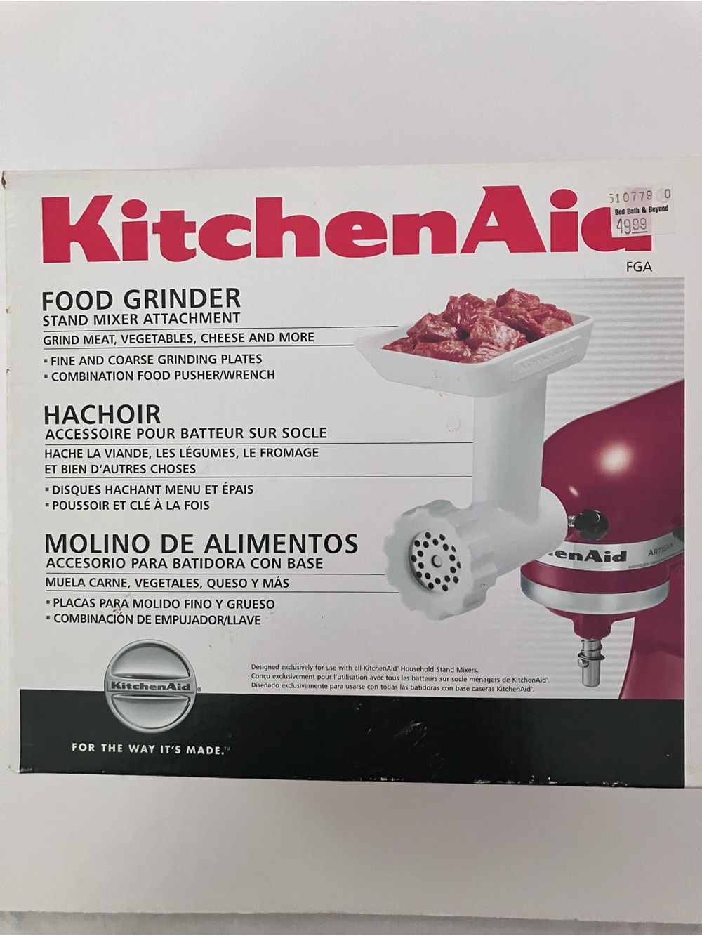 KitchenAid Food Grinder for Stand Mixer